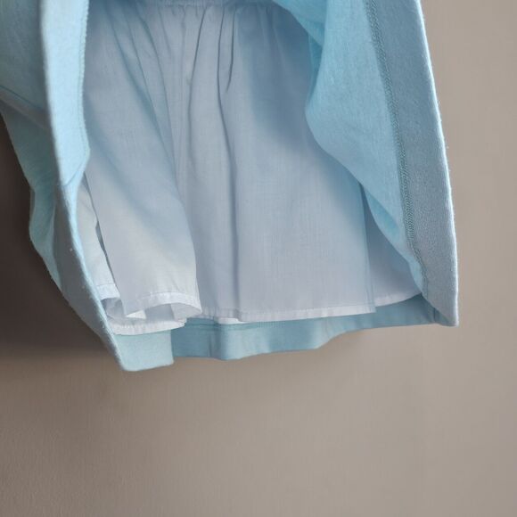 Luli &‎ Me 6X Blue Drop Waist Fully Lined Embroidered Floral Scalloped Collar - Picture 3 of 9